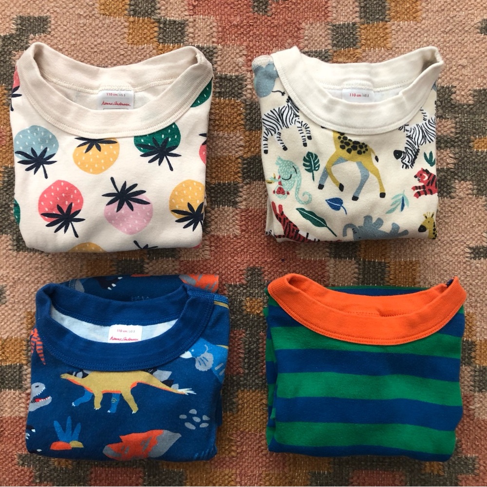 Hanna Andersson organic cotton short-sleeve pajamas 5 / 110 cm (4 pairs)